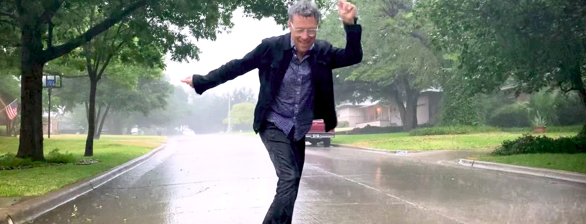 Brad Singing in the Rain